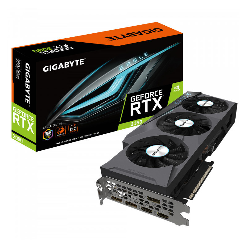 Gigabyte GeForce RTX 3080 Eagle OC 10GB GDDR6X PCI-Express Graphics Card