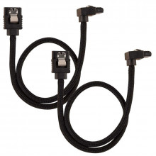 Corsair Câble SATA gainé Premium 60 cm connecteur coudé (coloris noir)