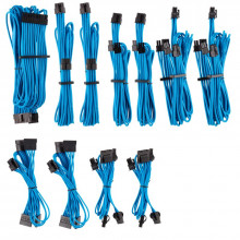 Corsair Kit pro de câbles pour alimentation à gainage individuel de type 4 Gen 4 Premium – bleu