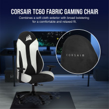 Corsair Fauteuil gaming TC60 FABRIC - Blanc