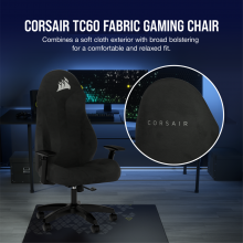 Corsair Fauteuil gaming TC60 FABRIC - Noir