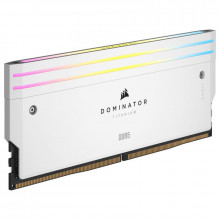 Corsair Dominator Titanium DDR5 RGB 32 Go (2 x 16 Go) 7200 MHz CL34 - Blanc