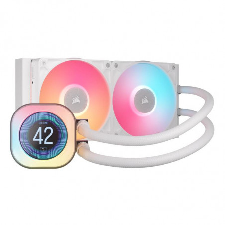 Corsair iCUE LINK TITAN 240 RX LCD Processeur Refroidisseur de liquide tout-en-un 12 cm Blanc 1 pi?ce(s)