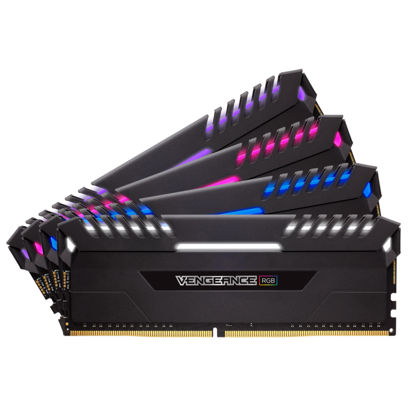 Corsair VENGEANCE® RGB 32GB (4 x 8GB) DDR4 DRAM 3333MHz C16 Memory Kit