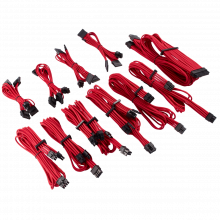 Corsair Kit pro de câbles pour alimentation à gainage individuel de type 4 Gen 4 Premium – rouge CP-8920223