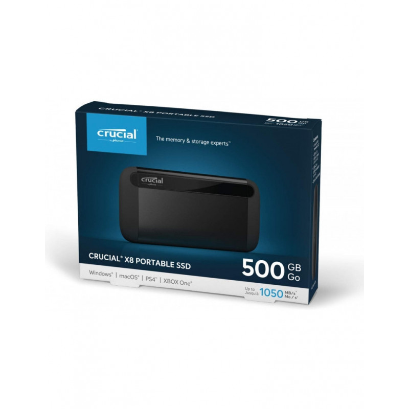 Disque SSD Externe Crucial X8 500Go - Stockage Crucial sur   150,48 €