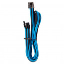 Corsair Câbles PCIe (connecteur simple) type 4 Gen 4 à gainage individuel Premium – bleus/noirs