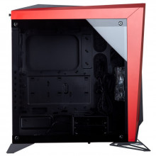 Corsair Boîtier gaming ATX moyen-tour Carbide Series® SPEC-OMEGA en verre trempé - Noir/rouge